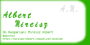 albert mireisz business card